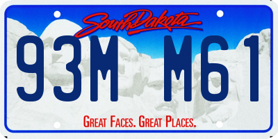 SD license plate 93MM61
