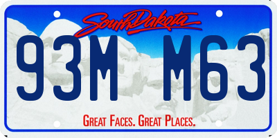 SD license plate 93MM63