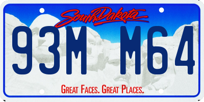 SD license plate 93MM64