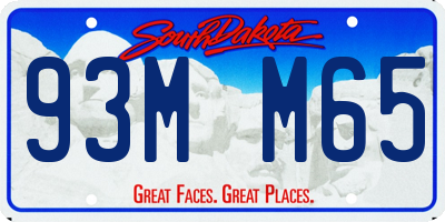 SD license plate 93MM65