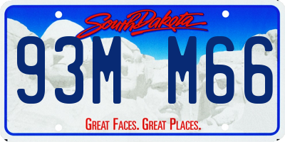 SD license plate 93MM66
