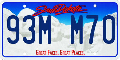 SD license plate 93MM70