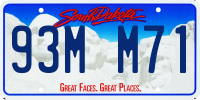 SD license plate 93MM71