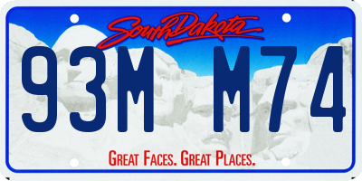 SD license plate 93MM74