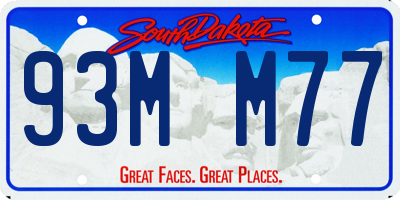 SD license plate 93MM77