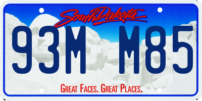 SD license plate 93MM85