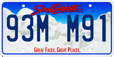 SD license plate 93MM91