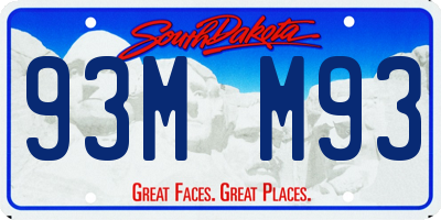 SD license plate 93MM93