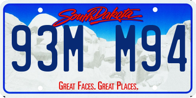 SD license plate 93MM94