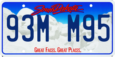 SD license plate 93MM95