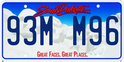 SD license plate 93MM96