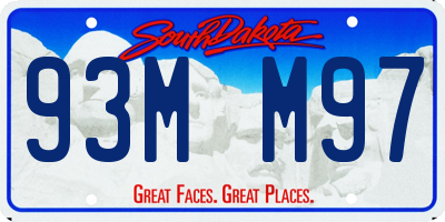 SD license plate 93MM97