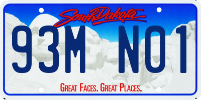 SD license plate 93MN01