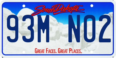 SD license plate 93MN02