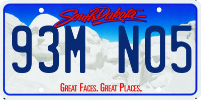 SD license plate 93MN05