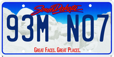 SD license plate 93MN07