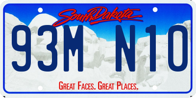 SD license plate 93MN10