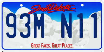 SD license plate 93MN11