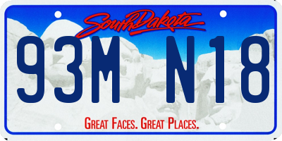 SD license plate 93MN18
