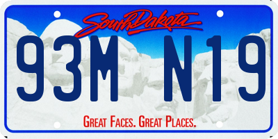 SD license plate 93MN19