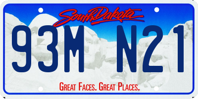 SD license plate 93MN21