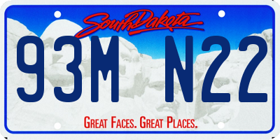 SD license plate 93MN22
