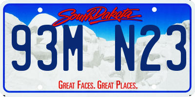 SD license plate 93MN23