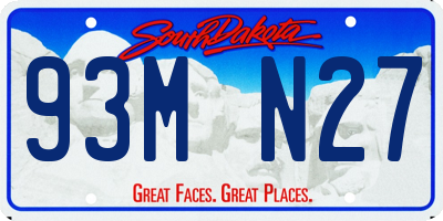 SD license plate 93MN27