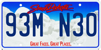 SD license plate 93MN30