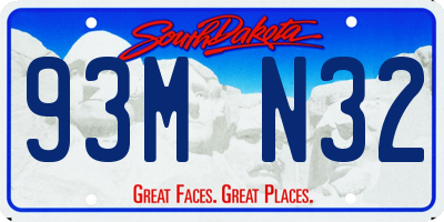 SD license plate 93MN32
