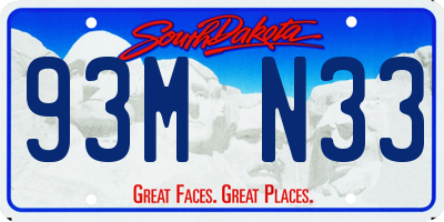 SD license plate 93MN33