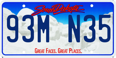 SD license plate 93MN35