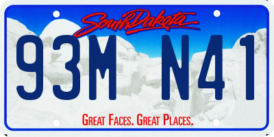 SD license plate 93MN41