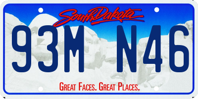 SD license plate 93MN46