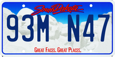 SD license plate 93MN47