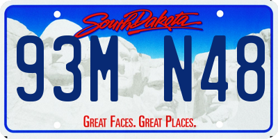 SD license plate 93MN48