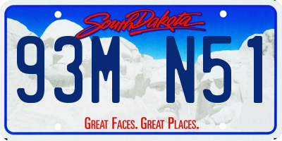SD license plate 93MN51