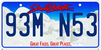 SD license plate 93MN53
