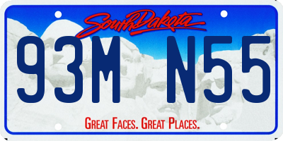 SD license plate 93MN55