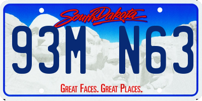 SD license plate 93MN63