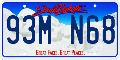 SD license plate 93MN68