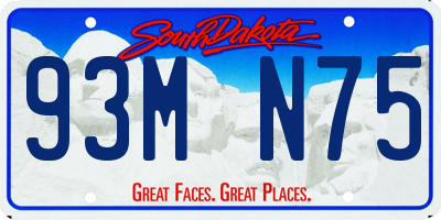 SD license plate 93MN75