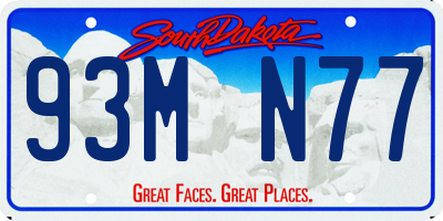 SD license plate 93MN77