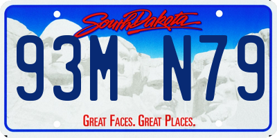 SD license plate 93MN79