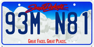 SD license plate 93MN81