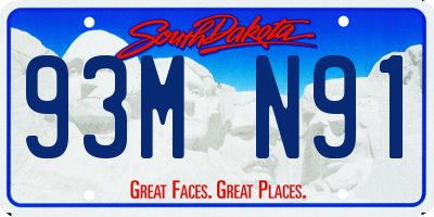 SD license plate 93MN91