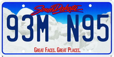 SD license plate 93MN95
