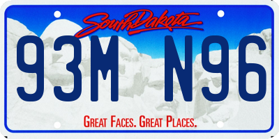 SD license plate 93MN96