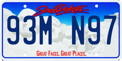 SD license plate 93MN97