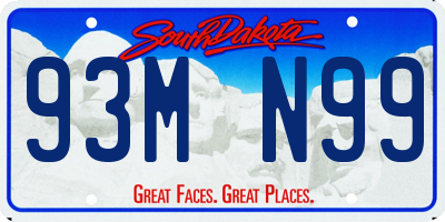 SD license plate 93MN99